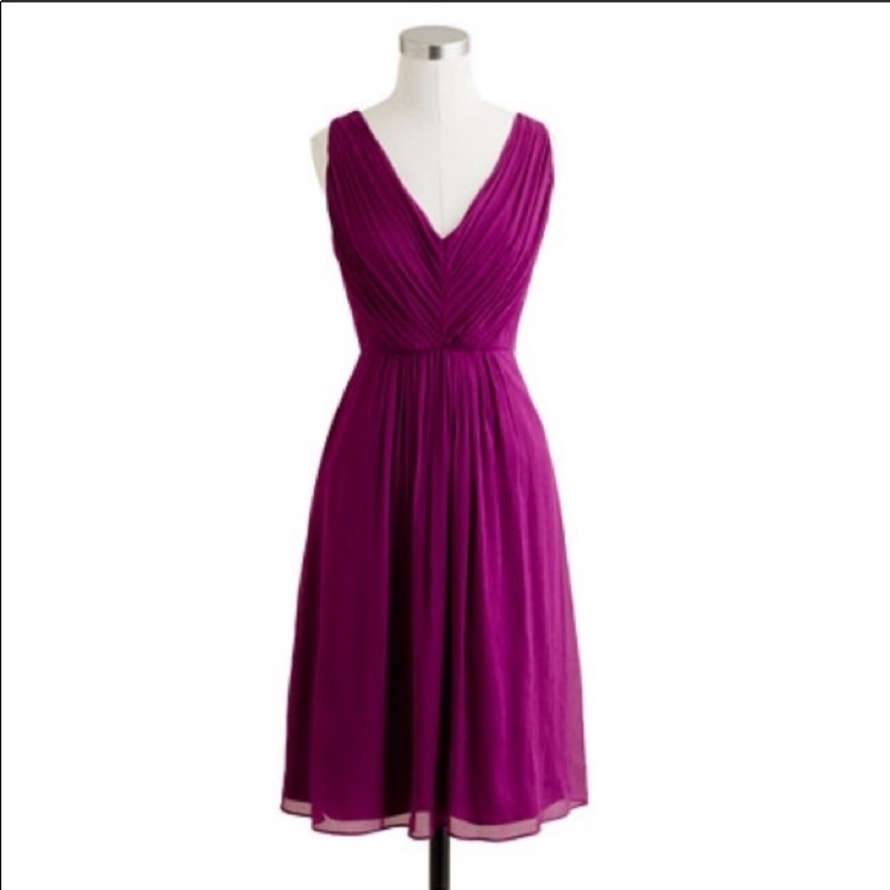 J. Crew Louisa Silk Chiffon Dress